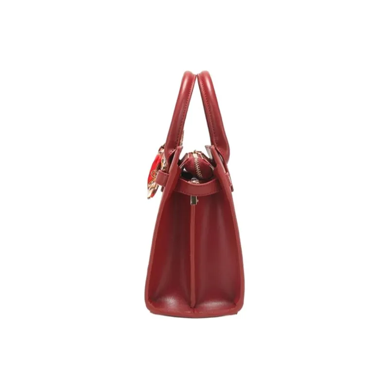 PAYOT Microfiber Synthetic Leather Wedding Bag Shoulder Handbag Regular Women's Red-3