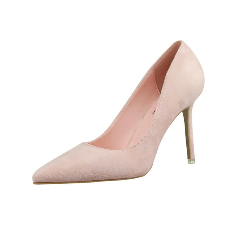 QITUMAUL Slim Heel High Heels 9cm Women's-11