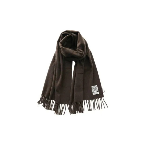 TOTEME Virgin Wool Knit Scarves Women's Washable Brown