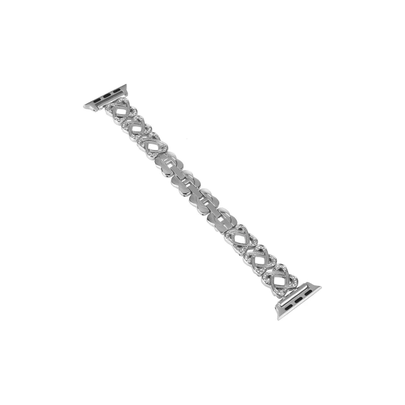 AOMN B 371 Double Ring Rhinestone Embellished Strap Compatible Apple Watch Apple Watch 6/7/8 SE-3