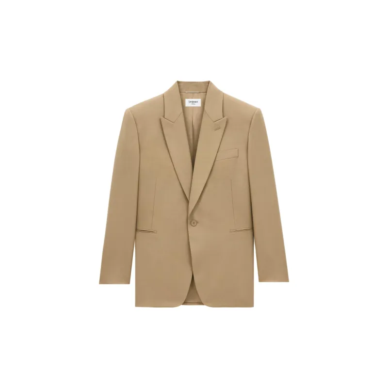 SAINT LAURENT Single Breasted Peaked Lapel Jacket-1