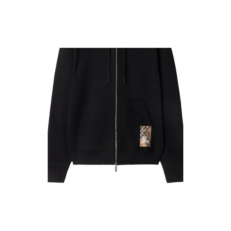 Burberry Check Label Zip Thru Hoodie-5