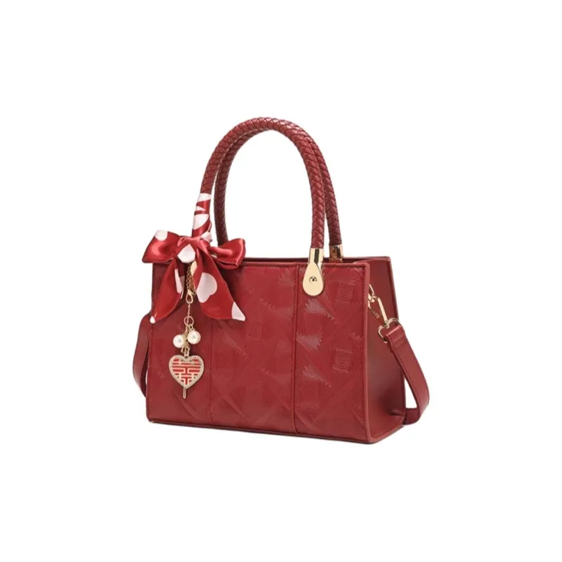 PAYOT Microfiber Synthetic Leather Wedding Bag, One Shoulder Handbag Regular Women's Red/Khaki/Black-1
