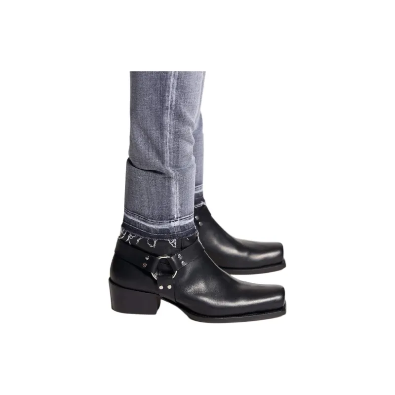 DSQUARED 2 Faded Straight Leg Skinny Jeans-5