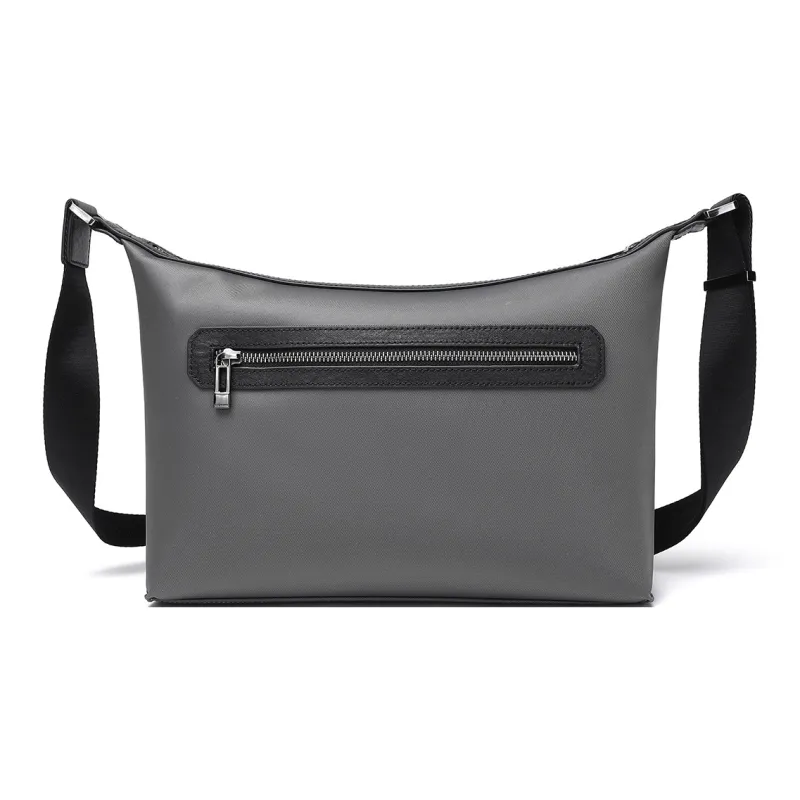 ELLE HOMME Cow Leather With Fabric Crossbody Bag Regular Men's Green/Black-3