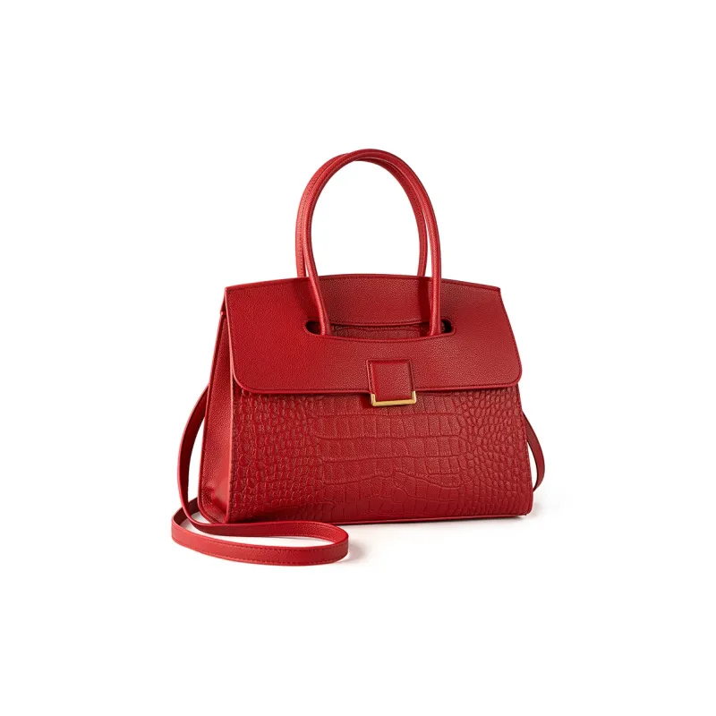 Vigno Synthetic Leather Shoulder Bag, Crossbody Bag, Handbag Regular Women's Red/Khaki/Black-1