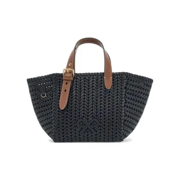 Anya Hindmarch Goatskin Tote Bag, Shopping Bag, Handbag Trumpets Women's Black