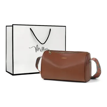 MILLIE'S Cow Leather With Synthetic Leather Shoulder Bag, Crossbody Bag, Pillow Bag Regular Women's Vintage Brown