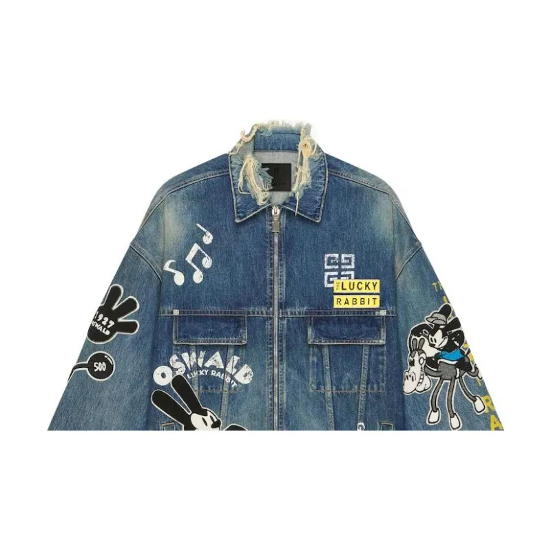 Disney X Givenchy Denim Jackets Men Blue-3