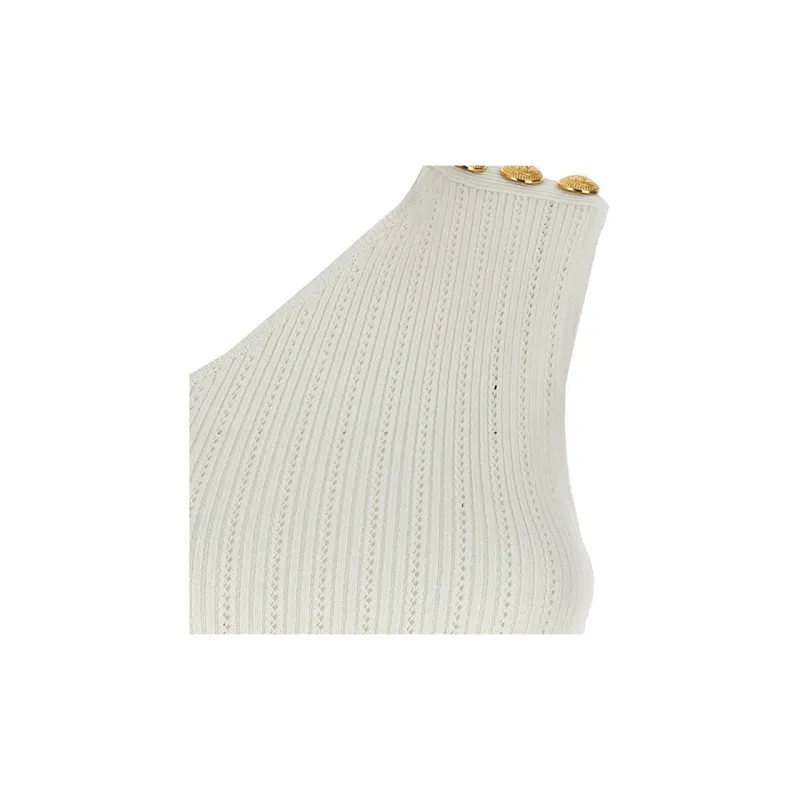 BALMAIN Tank Tops Women's Beige-5
