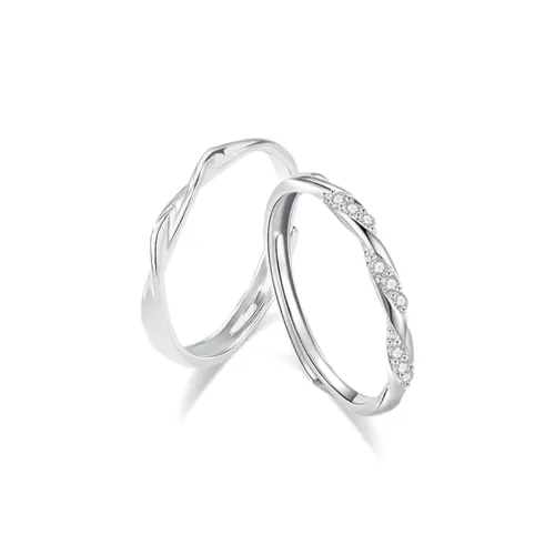 LUCA Sterling Silver Rings Unisex Silver White #Sweet Love Confession # Gift Box Set With Gift Perfect For Presents