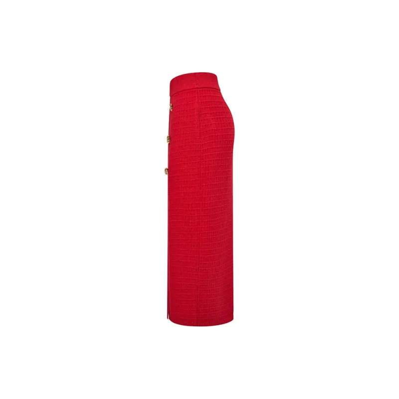 RARE CNY New Year's Collection Casual Long Skirts Women's Red-1