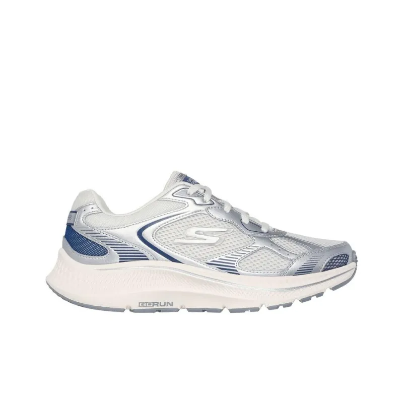 Skechers Go Run Consistent 2.0 Anti Slip Wear Resistant Low Top Running Shoes Women's White Silver-1