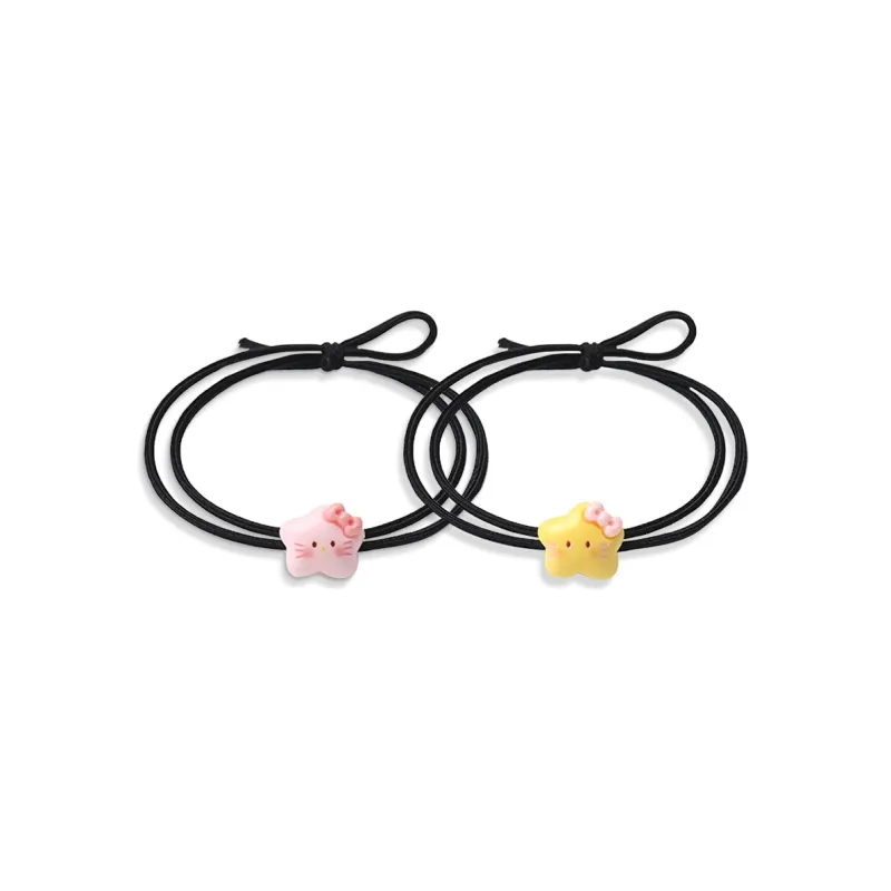 Inkopper Leather Band Resin Hair Tie Women's-13
