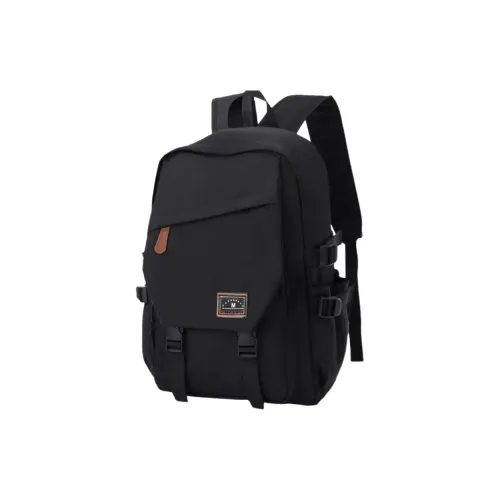 Tonlion Nylon Fabric Backpack Regular Unisex Black
