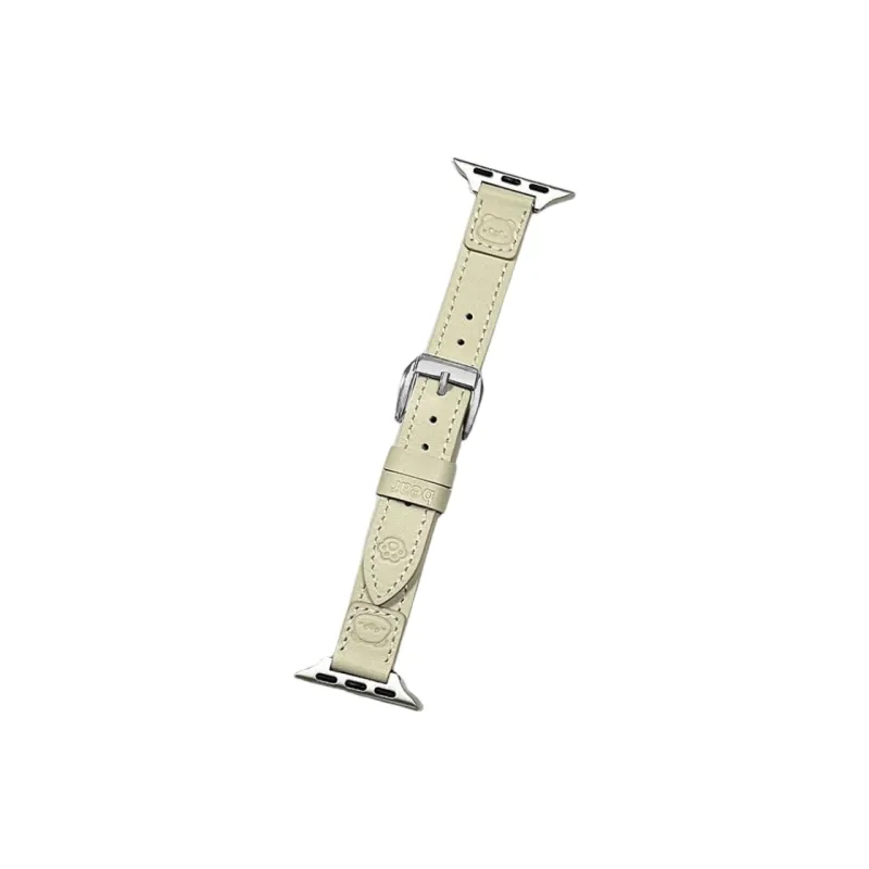 Warbler Dew Compatible With Apple Watch Apple Watch Band S9/S8/SE/7/6/5/4/3 Little Bear Paw Genuine Leather Loop Strap-6