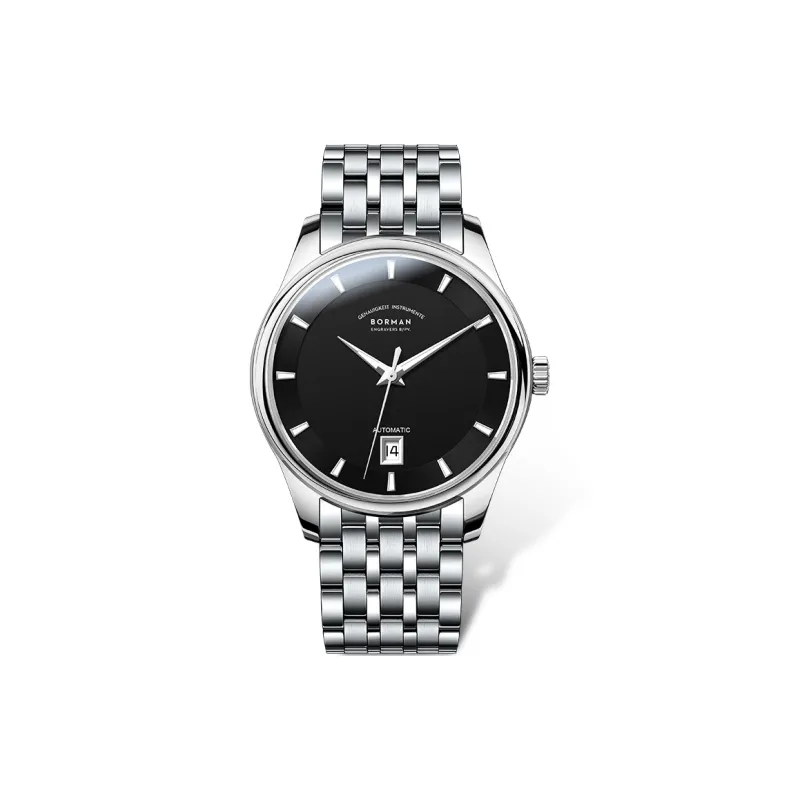 BORMAN Automatic Mechanical Movement Stainless Steel Watchband Men's Watches White Dial-4
