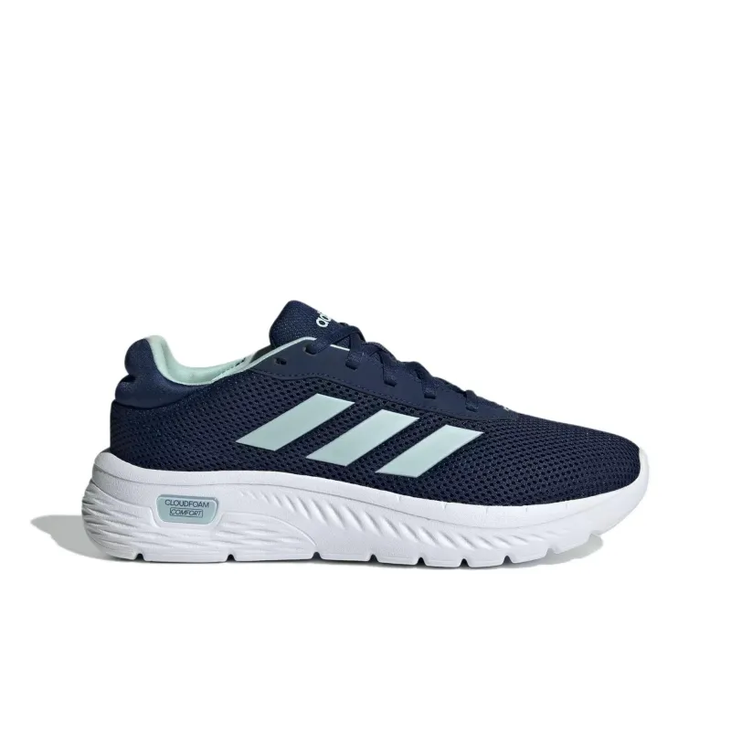 Adidas Cloudfoam Comfy Dark Blue Halo Mint Cloud White Women's-1