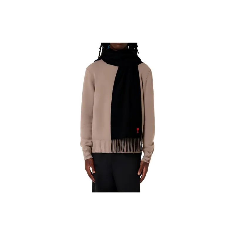 AMIPARIS Plain Scarf With Fringes-1