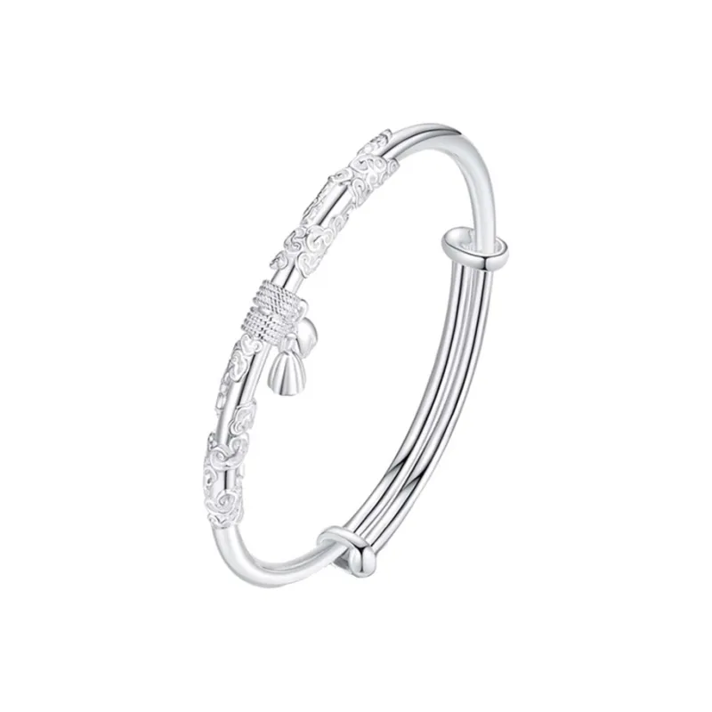 ZHONGLING 999 Fine Silver Sterling Silver Bracelets Women's-0