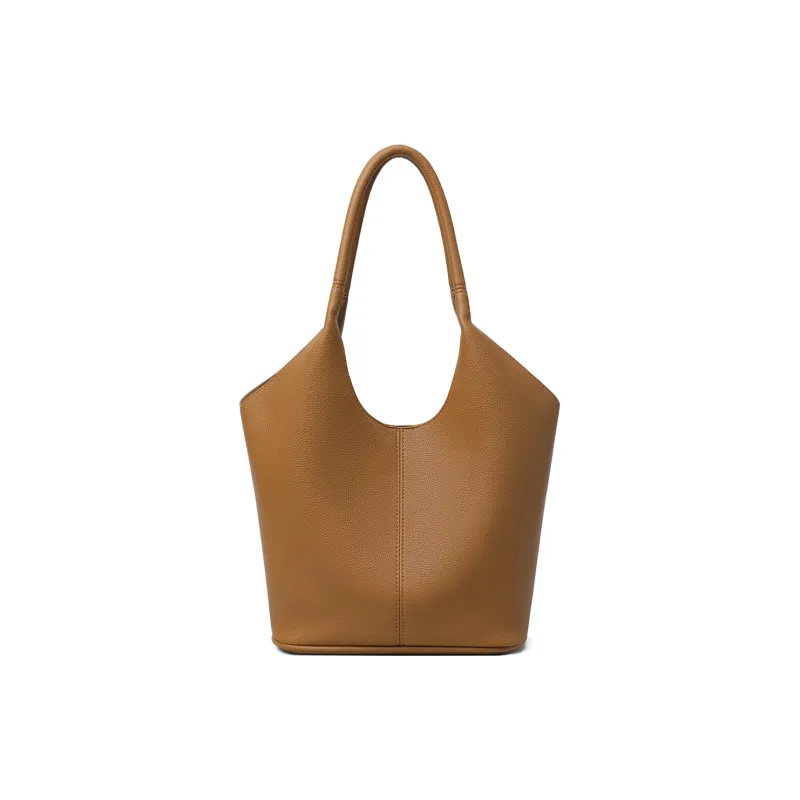 PT'SON Synthetic Leather Shoulder Bag, Bucket Bag, Shoulder Bag Women's Black/Brown-12