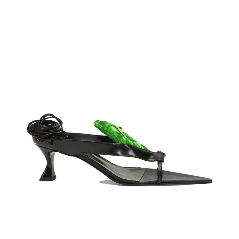 ANCUTA SARCA Strap Sandals 6.5cm Women's Black Green-1