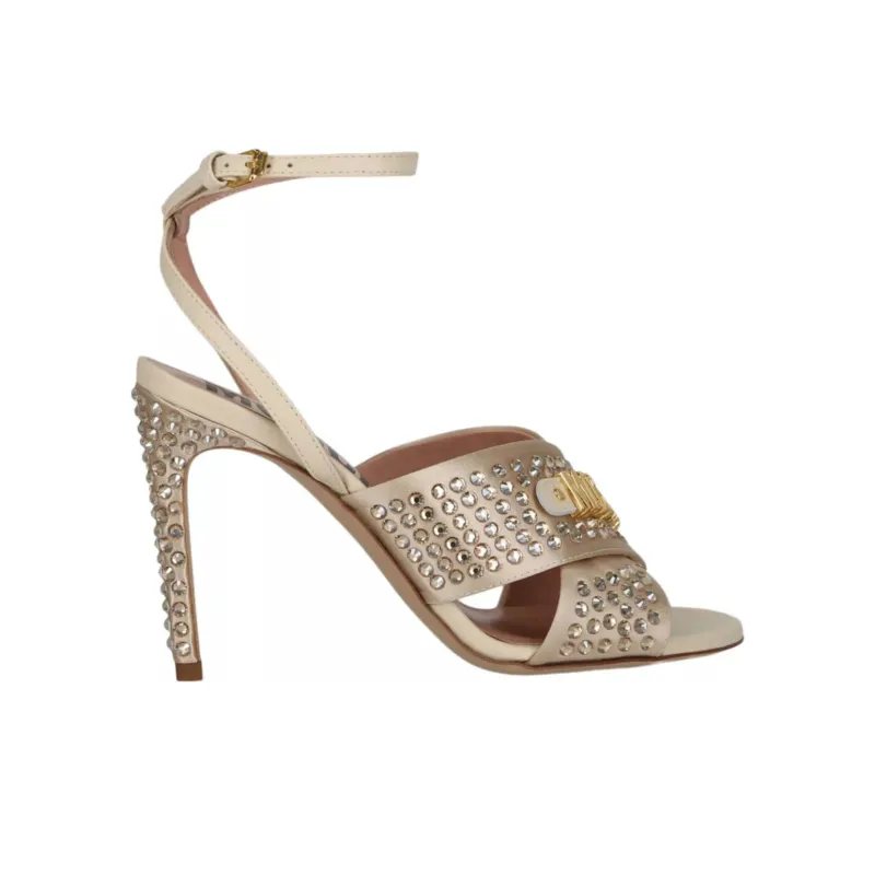 MOSCHINO One Strap Sandals Women's Gold-1
