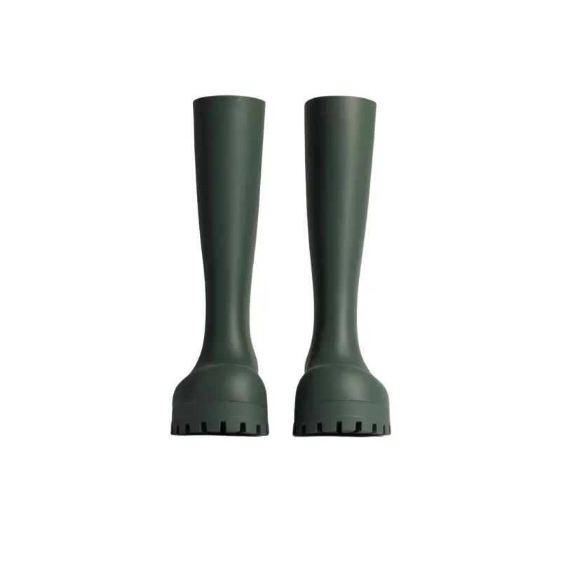 Balenciaga Bulldozer Rain Boots Women's Dark Green-3
