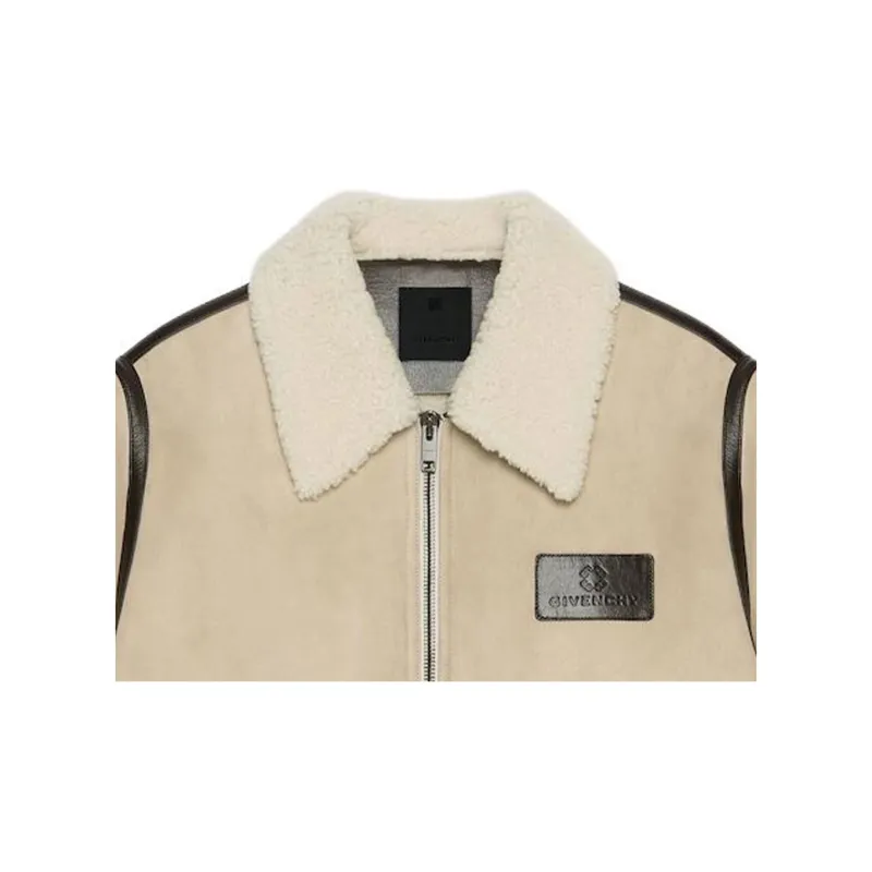 GIVENCHY FW24 Leather Jacket Men's Light Beige-4