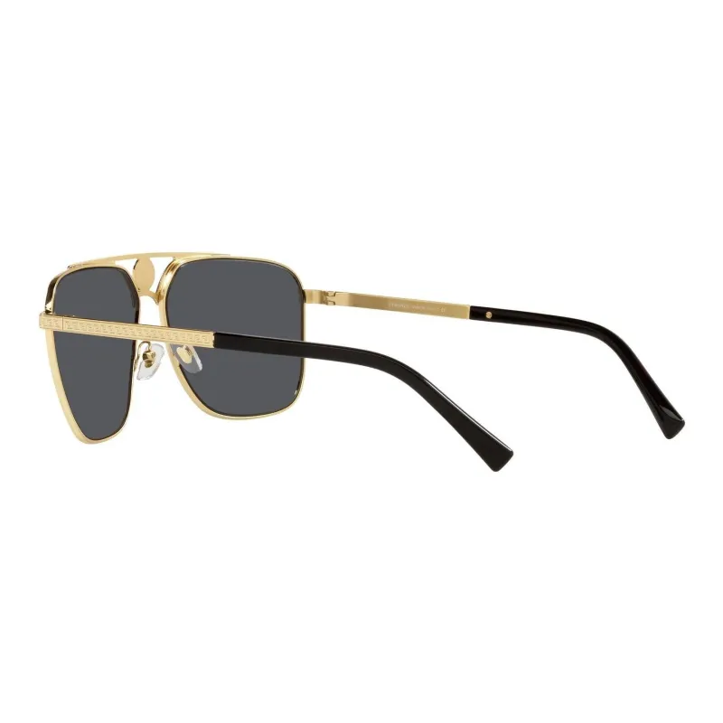 VERSACE Metal Aviator Sunglasses Men's Gold-3