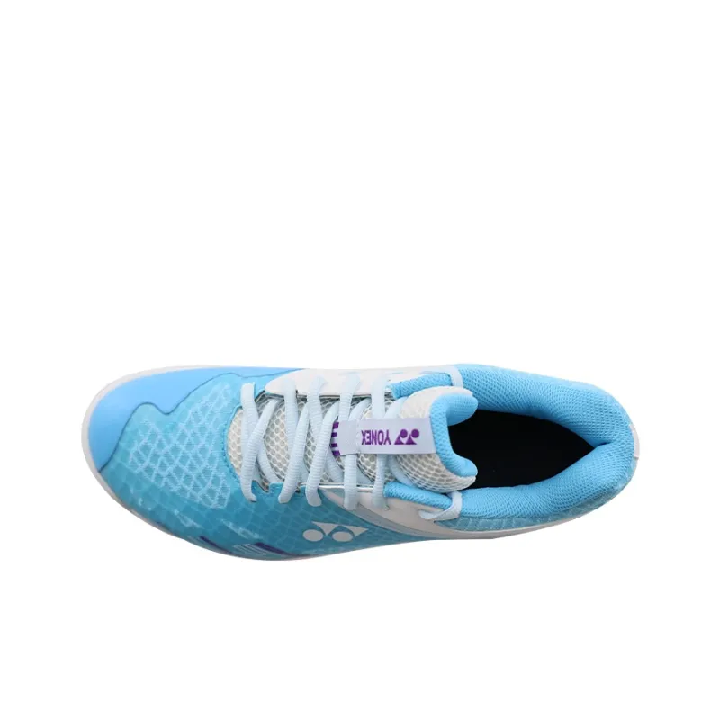 YONEX Cushioning Anti Slip And Wear Resistant Coverage Low Top Badminton Shoes Men's Light Gray Blue White-2