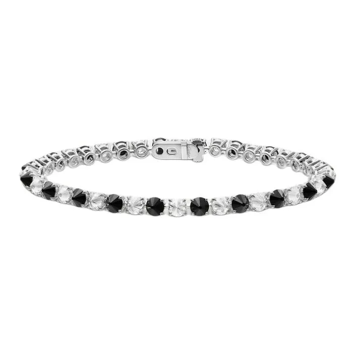 CARTIER 18K Platinum Diamond Onyx Bracelets Unisex Silver-0
