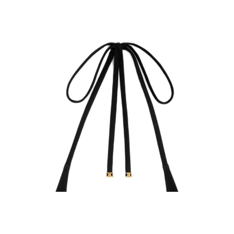 CELINE Triomphe Ring Triangle Bikini Top-2