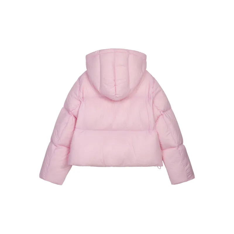 PAZZO Petite Fashion Elegance Loose Fit Versatile Cropped Hooded Down Jacket Women's-7