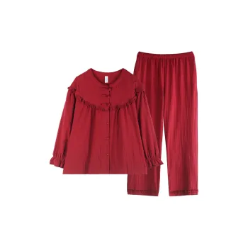 Xuan Liang Pajama Set Women's Maroon