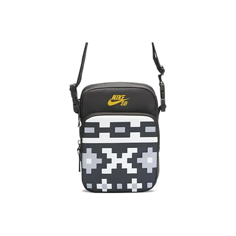 Nike Polyester Shoulder Bag Crossbody Bag Regular Unisex Black White-0