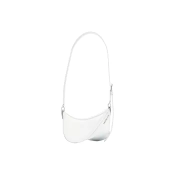 Mugler Leather Shoulder Bag Small Size Women's Ivory White
