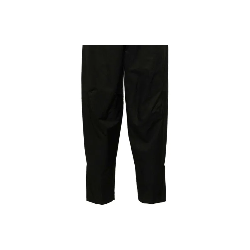 Lanvin Tapered Cut Logo Patch Biker Trousers-2