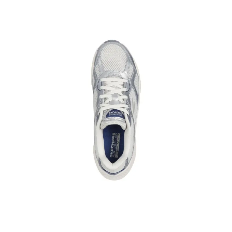 Skechers Go Run Consistent 2.0 Anti Slip Wear Resistant Low Top Running Shoes Women's White Silver-3