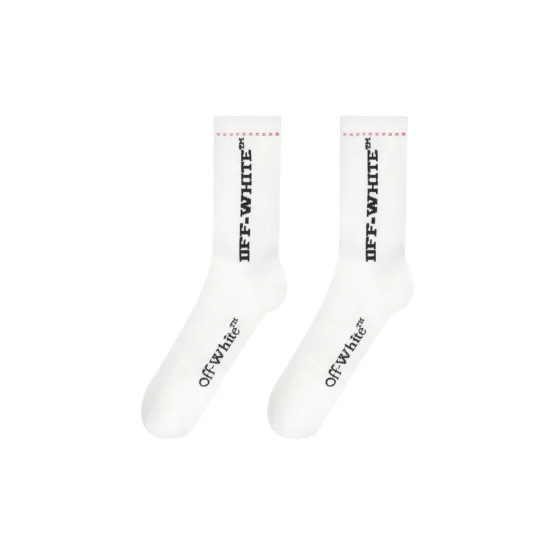 OFF WHITE Logo Intarsia Socks-0