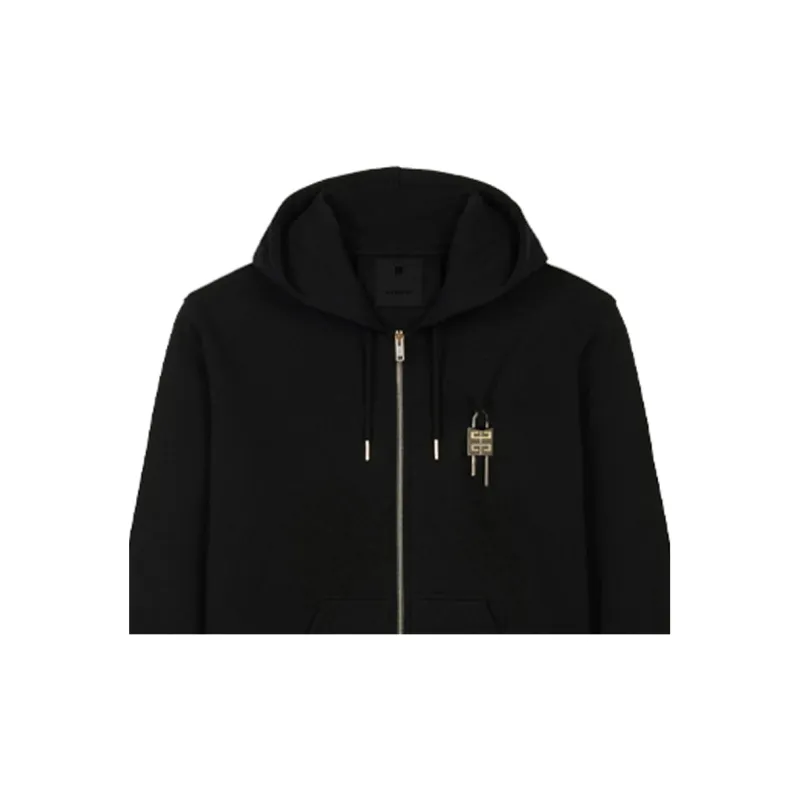 Givenchy Zipped Hoodie With Padlock-4