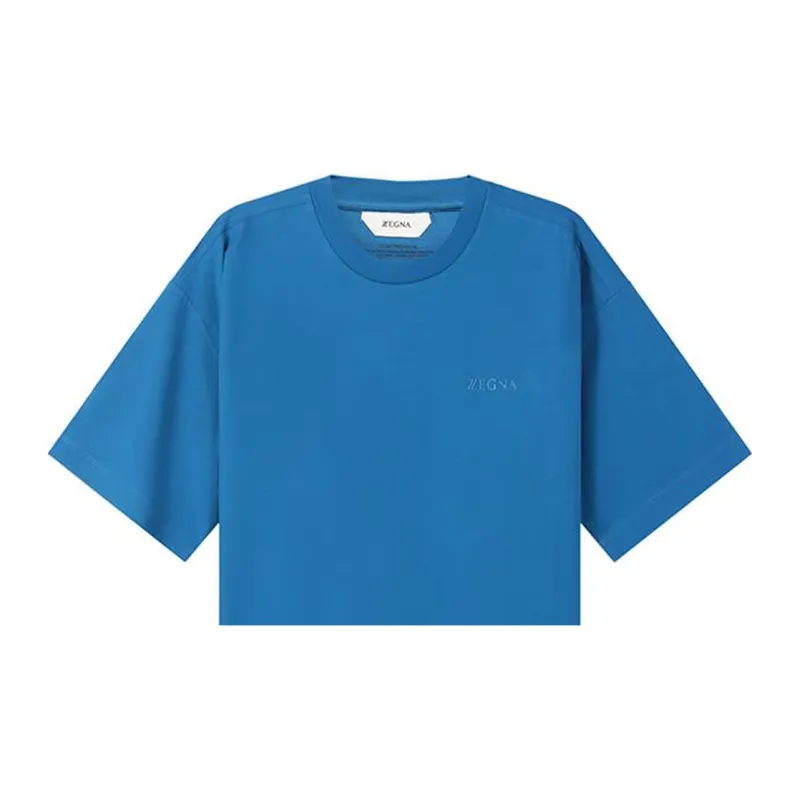 Zzegna T Shirts Men Blue-2