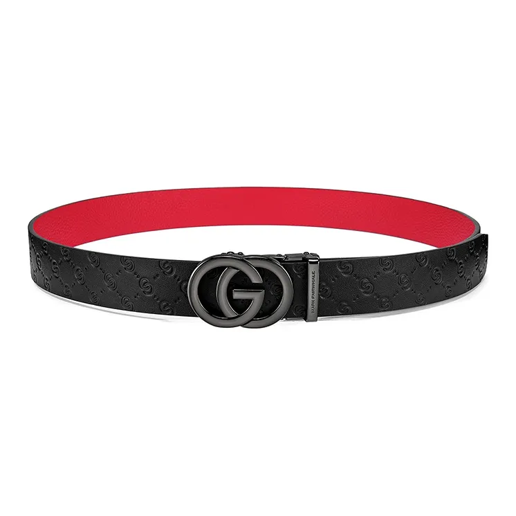FAIRWHALE Top Grain Cow Leather Belts Men's Width 3.5CM-1