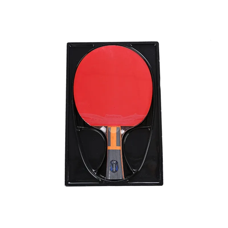 LENWAVE LW 0315 Ping Pong Paddles Unisex Wood Rubber Sponge Red-1