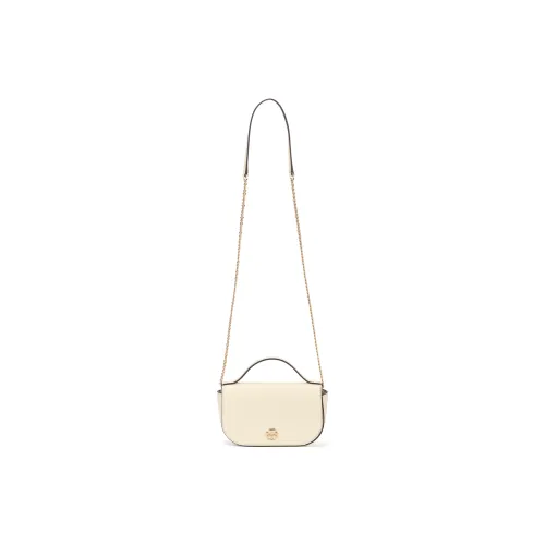 TORY BURCH Leather One Shoulder Handbag, Crossbody Bag Women's New Ivory