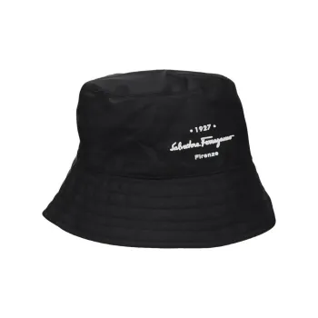 FERRAGAMO Cotton Bucket Hats Men's Black