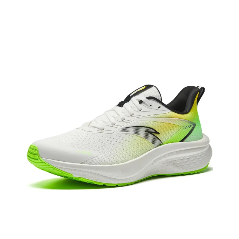 Anta Anti-Slip And Wear-Resistant Breathable Low-Top Casual Running Shoes Men's White Yellow Green-2