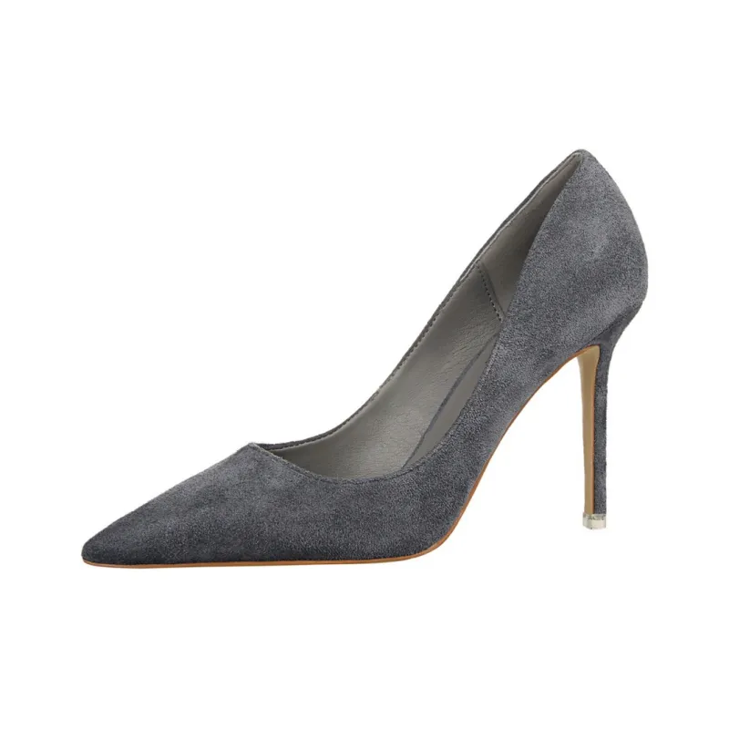 QITUMAUL Slim Heel High Heels 9cm Women's-3