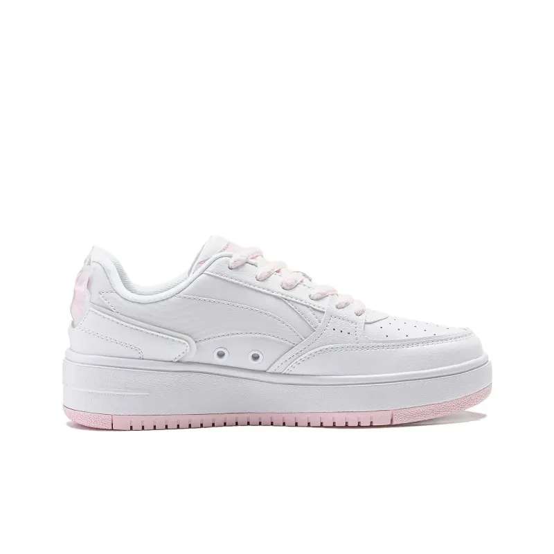LiNing LiNing X Disney Slip Resistant Cushioning Low Top Skateboard Shoes Women's Blue Pink Mismatched-2