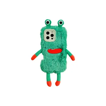 Wei Xin Plush Material Plush Frog Phone Cases Compatible With IPhone 16/15 Pro Max/Apple 13/14 Pro/Max